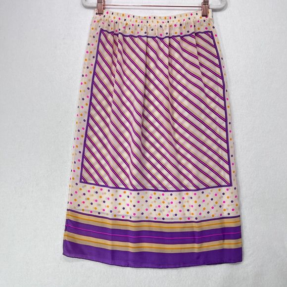 Chic Striped Midi Dress in Purple and Gold - Picture 12 of 16